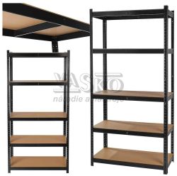 Kovov regl s 5 policami z MDF dosky 1800 x 900 x 400 mm, nosnos police 265 kg, GEKO