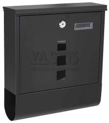 Po�tov� schr�nka 34 x 30 x 10 cm, �ierna, GEKO