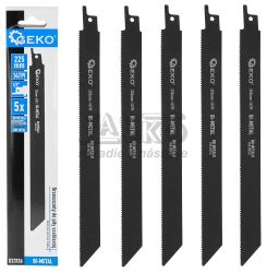 Sada me�ov�ch p�lov�ch listov na kov Bimetal 225 mm 14 TPI, 5 ks do chvostovej p�ly, GEKO