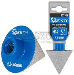 Br�sny diamantov� ku�e�ov� kot�� 2-50 mm, upnutie z�vit M14, GEKO