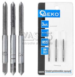 Sada z�vitn�kov HSS M3 x 0,5, 3-dielna, GEKO