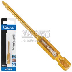 Vrtk do skla a keramiky 3 mm, 4-brit, stopka 1/4