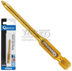 Vrtk do skla a keramiky 5 mm, 4-brit, stopka 1/4