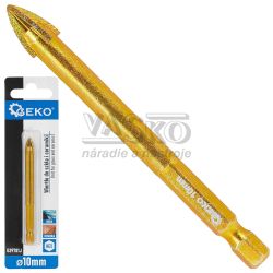 Vrtk do skla a keramiky 10 mm, 4-brit, stopka 1/4