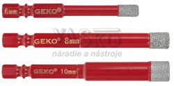 Sada diamantovch vrtkov do gresu 6, 8, 10 mm, upnutie 6-HRAN, GEKO