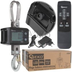 Elektronická háková váha s diaľkovým ovládaním 2000 kg, GEKO Elektronická háková váha s diaľkovým ovládaním 2000 kg, GEKO
