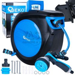 Nav�jac� bubon s dr�iakom na stenu so z�hradnou hadicou 30 m, GEKO