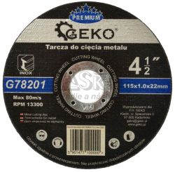 Rezn kot na kov a nerez 115 x 1,0 x 22,2 mm, GEKO