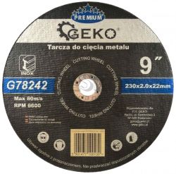 Rezn kot na kov a nerez 230 x 2,0 x 22,2 mm, GEKO