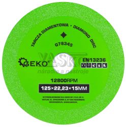 Rezn� diamantov� kot�� na sklo 125 x 22,2 x 15 mm, GEKO