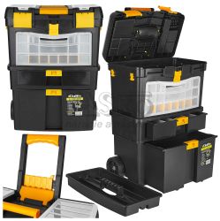 Kufor na n�radie s kolieskami, 2 boxy, 1 z�suvka, d�ka 46 x ��rka 26 x v��ka 62 cm
