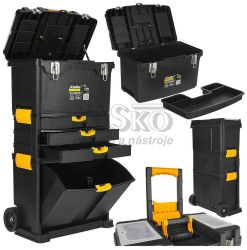 Kufor na n�radie s kolieskami, 2 boxy, 2 z�suvky, d�ka 46 x ��rka 26 x v��ka 82 cm