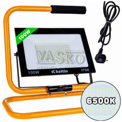 LED reflektor 100W so stojanom, studen� biela 6500K, KELTIN