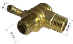 Sptn ventil na kompresor, rozmery zvitov 9,8 x 19 x 20,8 mm MAR-POL 