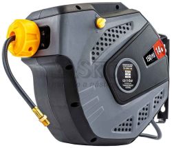 Samonavíjací závesný bubon s hadicou na vzduch, 6,5x10 mm, dĺžka 14 m, POWERMAT Samonavíjací závesný bubon s hadicou na vzduch, 6,5x10 mm, dĺžka 14 m, POWERMAT