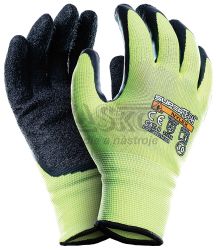 Ochrann rukavice SUPER TECH NYLEX, ltozelen priadza, latexov dla, vekos 9, VASKO