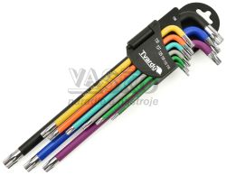 Sada TORX farebnch predench kov T10-T50, 9-dielna, S2, TVARDY