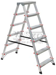 Schod�ky hlin�kov� obojstrann� - 6 stupne, 121 cm, nosnos� 120 kg, VASKO