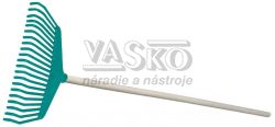 Hrable vdske plastov  s 21 lamelami a drevenou nsadou 150 cm