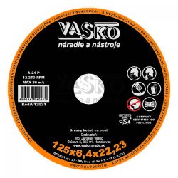 Br�sny kot�� na kov 125 x 6,4 x 22,2 PREMIUM