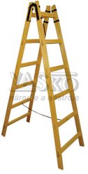 Rebrík drevený dvojdielny bez háčika 5 - priečkový, 169 cm