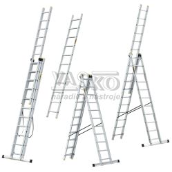 Rebr�k hlin�kov� s �pravou na schody 3 x 9 stupne, 247/298/405 cm, nosnos� 150 kg, VASKO